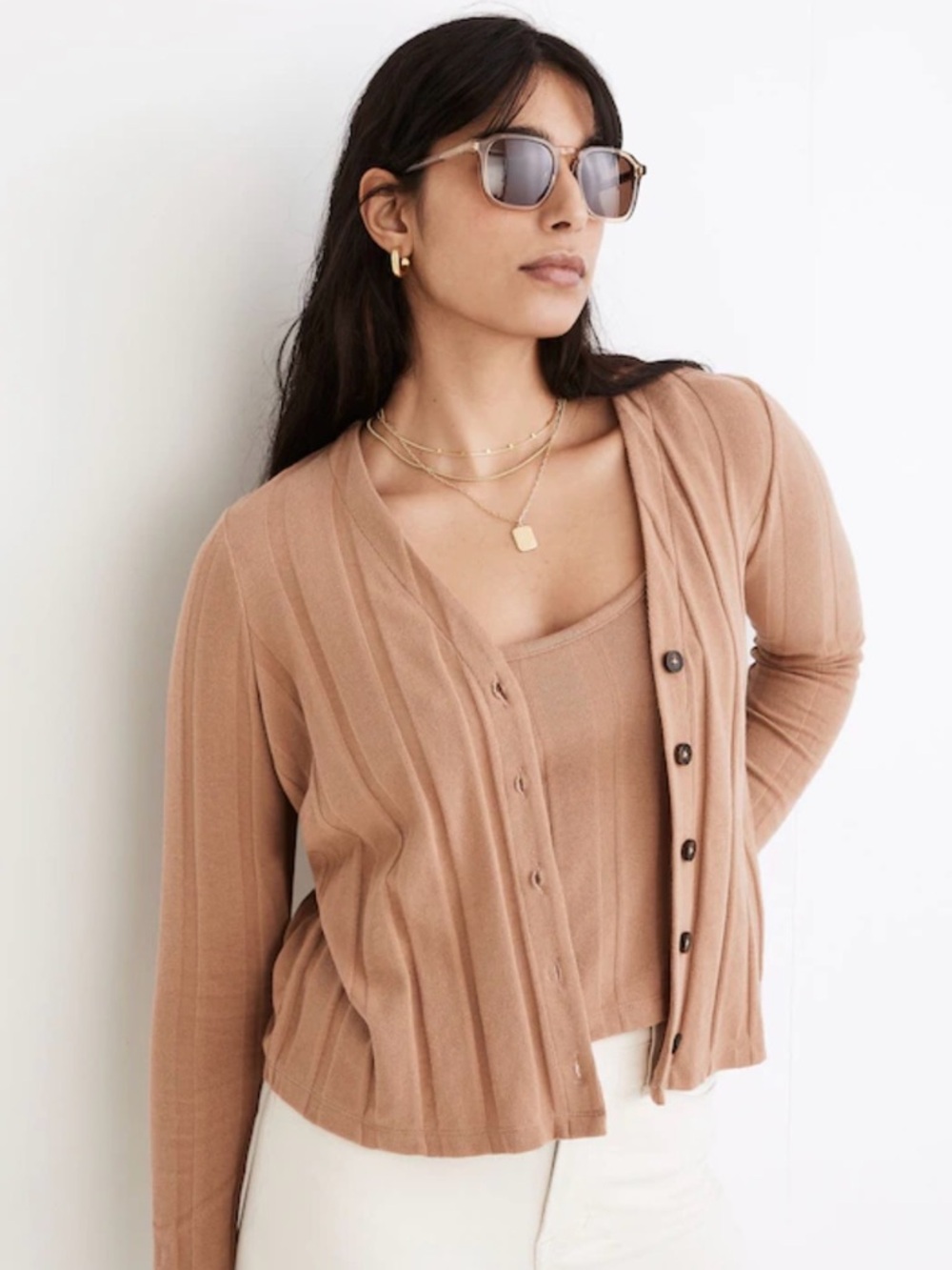 Madewell Ribbed Sweater-Knit Cardigan extra small XS